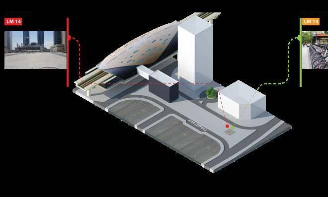 Existing and proposed pedestrian crossing, R1058 Dubai